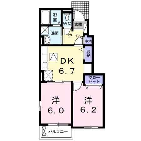 シルバーストン　１の物件間取画像